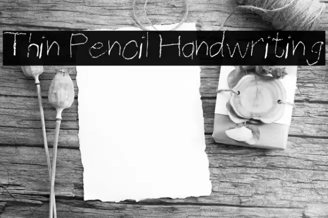 Thin Pencil Handwriting Font examples