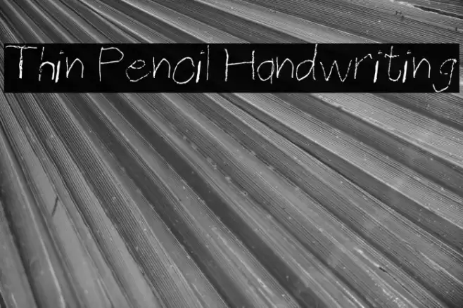 Thin Pencil Handwriting Font examples