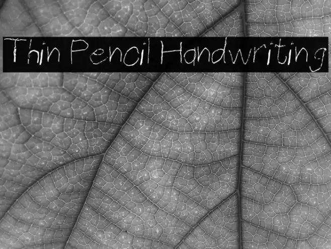 Thin Pencil Handwriting Font examples