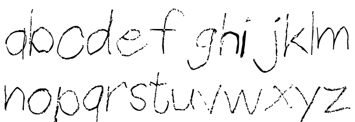 Thin Pencil Handwriting Font LOWERCASE
