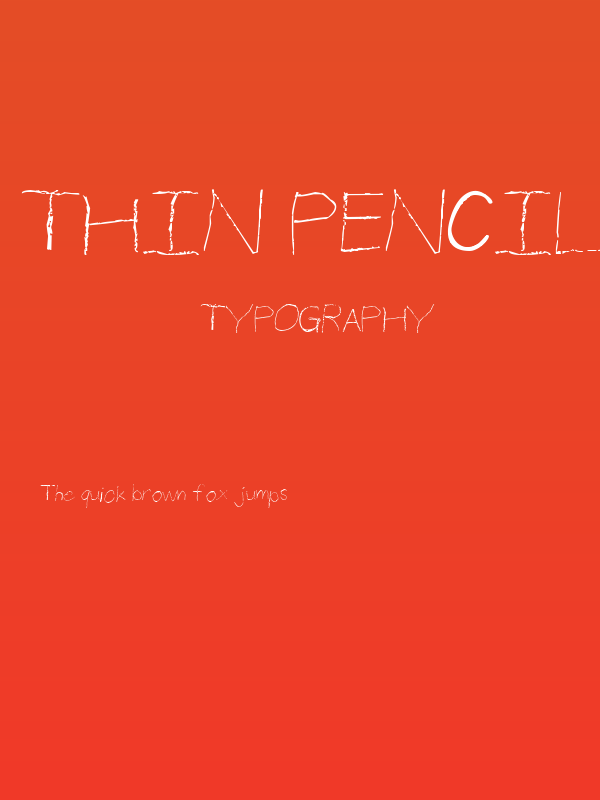 Thin Pencil Handwriting Poster