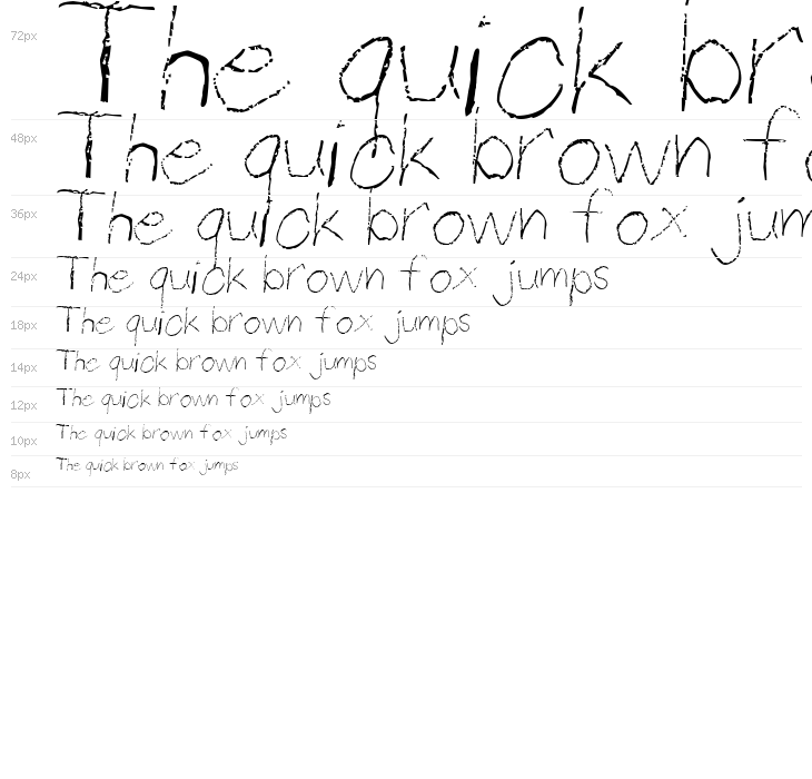 Thin Pencil Handwriting Waterfall