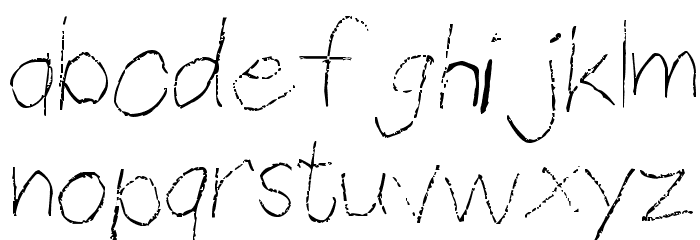 Thin Pencil Handwriting Font LOWERCASE