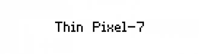 Thin Pixel-7  Fuentes Gratis Descargar