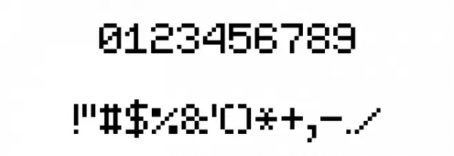 Thin Pixel-7 Font OTHER CHARS