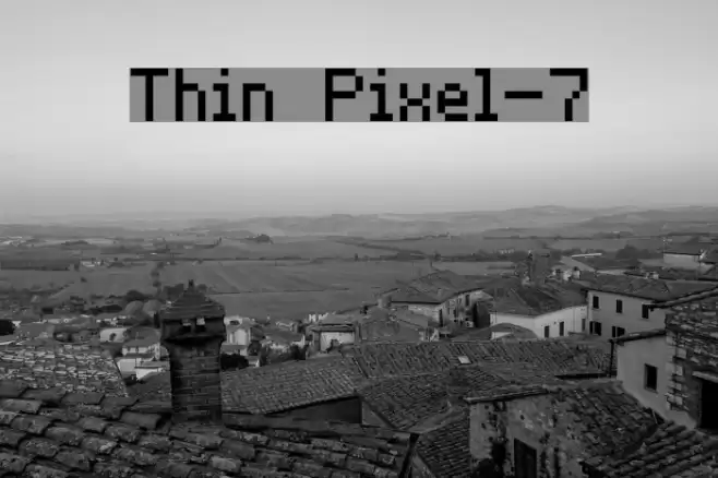 Thin Pixel-7 Font examples