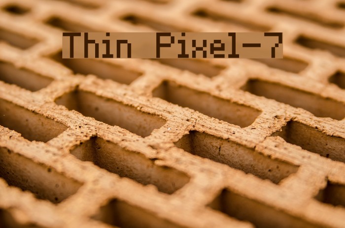 Thin Pixel-7 Font examples