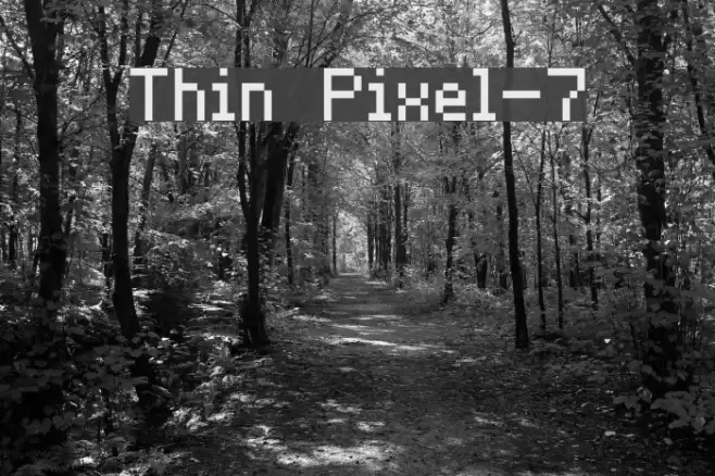 Thin Pixel-7 Font examples