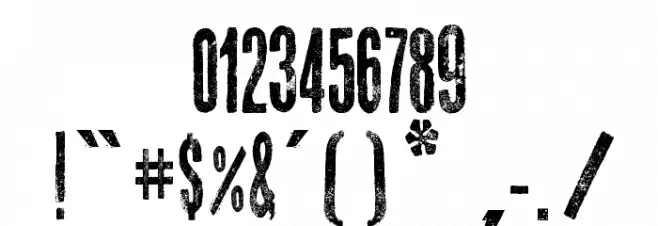 Thin Press Font OTHER CHARS