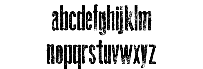 Thin Press Font LOWERCASE