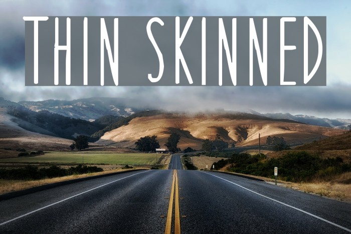 Thin Skinned Font examples
