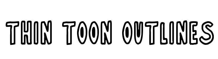 Thin Toon Outlines  font caratteri gratis