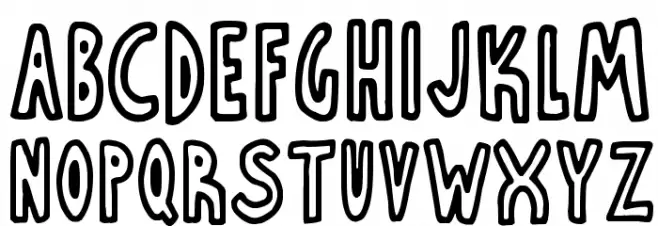 Thin Toon Outlines Fuentes MAYÚSCULAS
