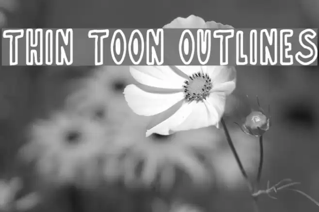 Thin Toon Outlines Font examples