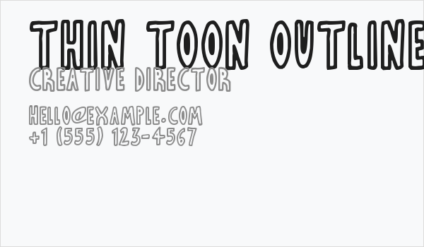 Thin Toon Outlines Business Card
