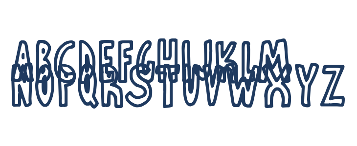 Thin Toon Outlines Lowercase