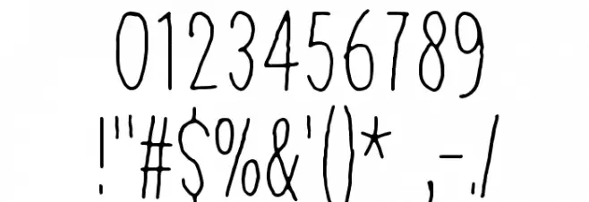 Thin king Font OTHER CHARS