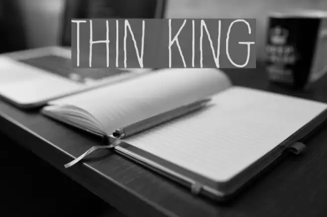 Thin king Font examples