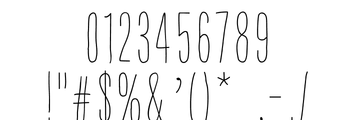 ThinFingers-ThinFingers Font OTHER CHARS
