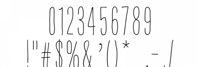 ThinFingers-ThinFingers Font OTHER CHARS