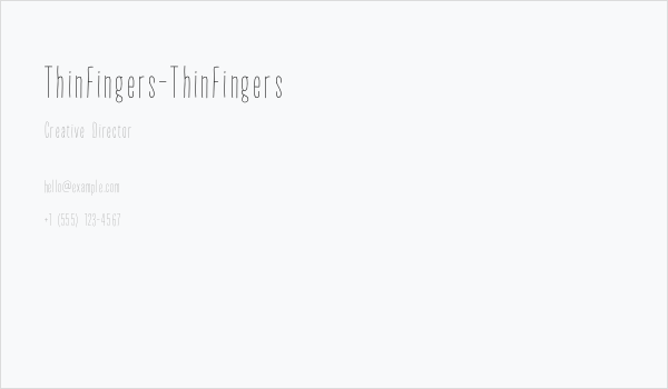 ThinFingers-ThinFingers Business Card