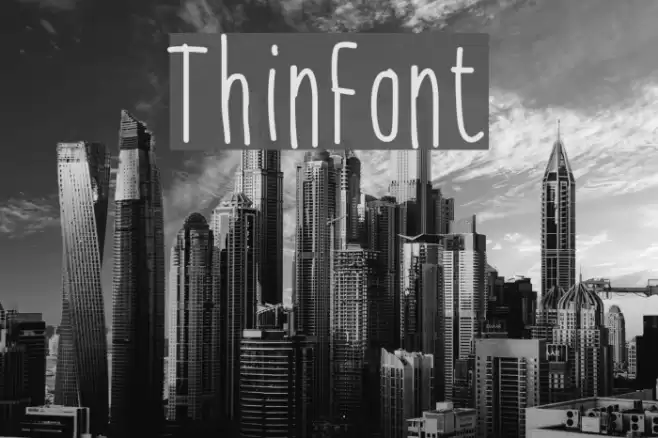 ThinFont Font examples