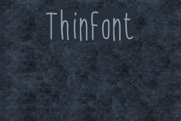 ThinFont フォント examples