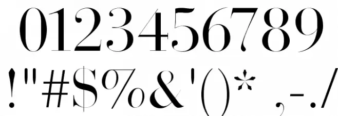 ThinManGiambattista Font OTHER CHARS