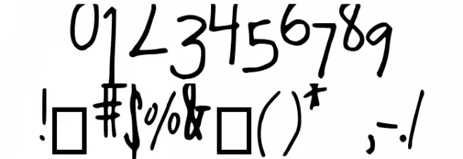 ThinMinty Font Alte caractere