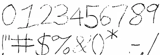 ThinPencilHandwriting Font OTHER CHARS