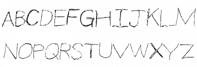 ThinPencilHandwriting 字体 大写