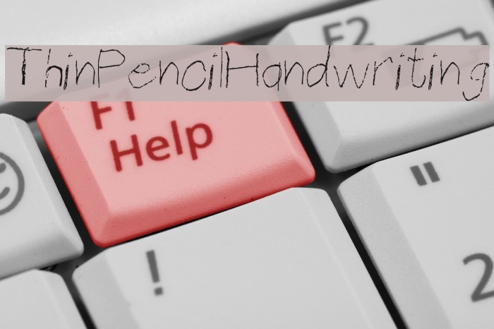 ThinPencilHandwriting Example 1