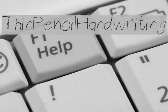 ThinPencilHandwriting Font examples