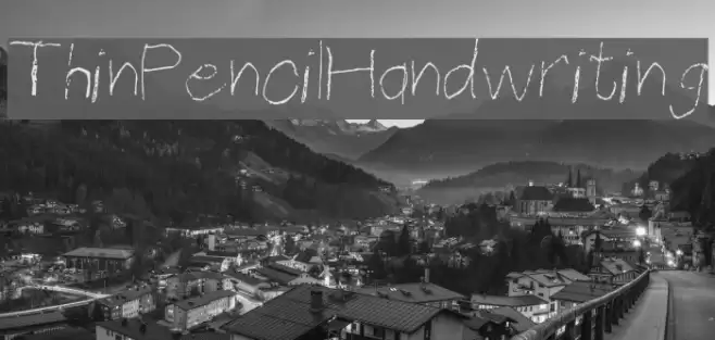 ThinPencilHandwriting Font examples