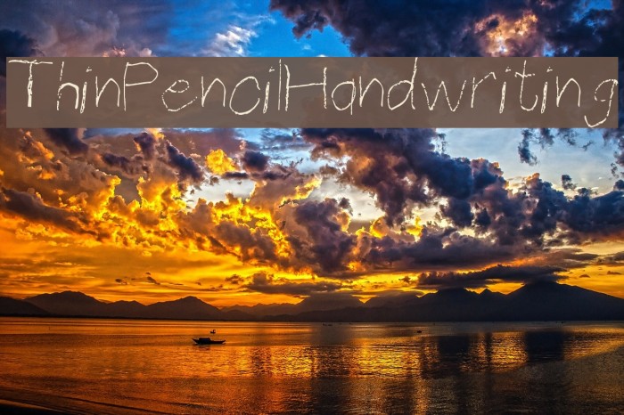 ThinPencilHandwriting Example 3