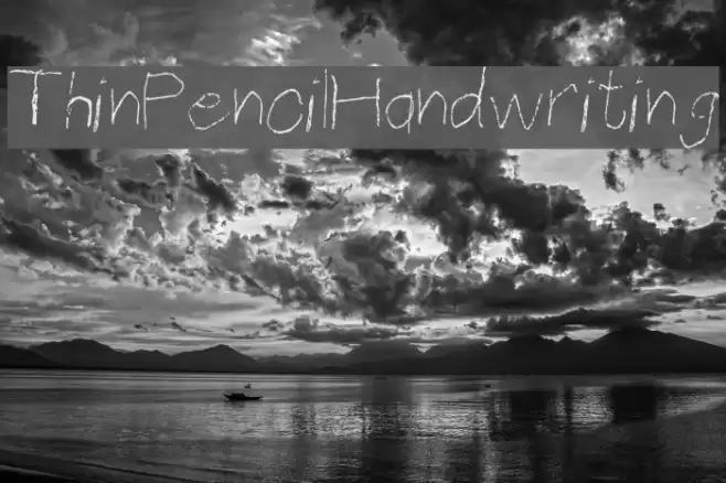ThinPencilHandwriting Font examples