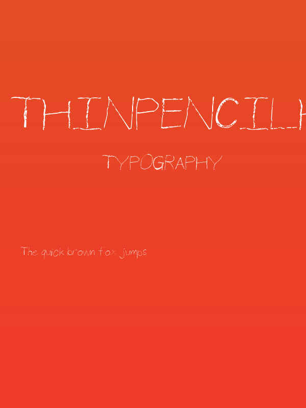 ThinPencilHandwriting Poster