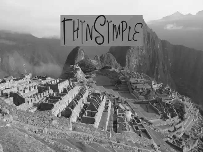 ThinSimple Font examples