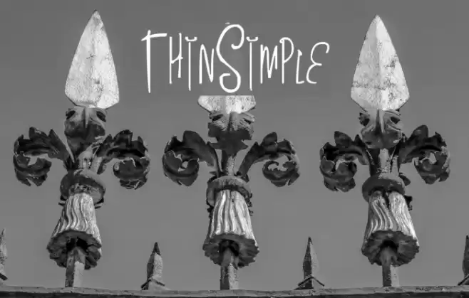 ThinSimple Font examples