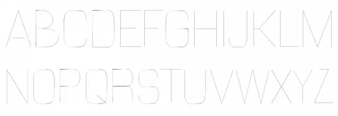 Thin_Text Font Litere mari