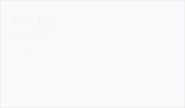 Thin_Text Business Card