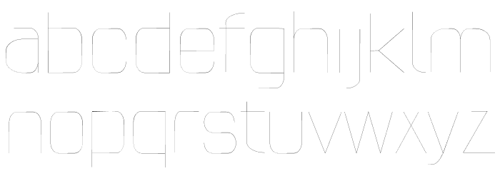 Thin_Text Font LOWERCASE