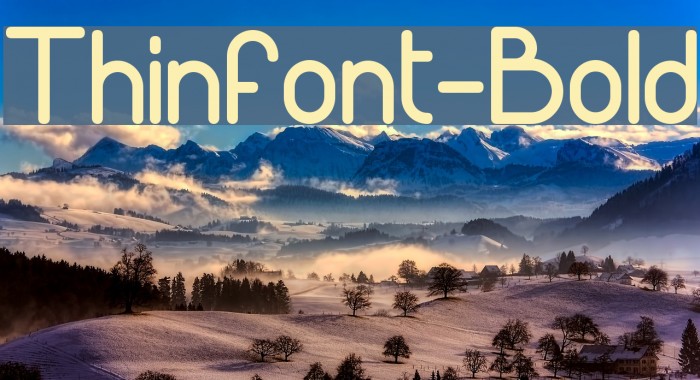 Thinfont-Bold フォント examples