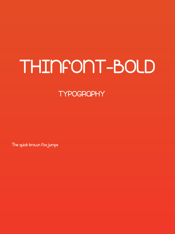 Thinfont-Bold Poster