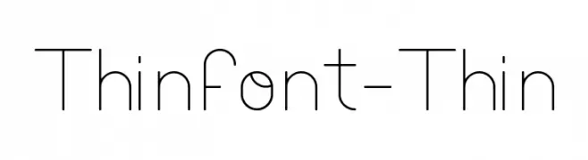 Thinfont-Thin  Frei Schriftart Herunterladen