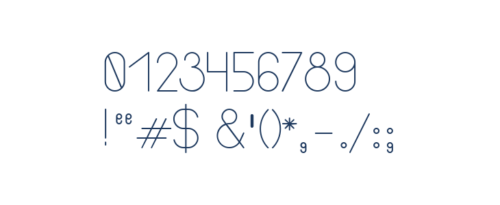 Thinfont-Thin Other Characters