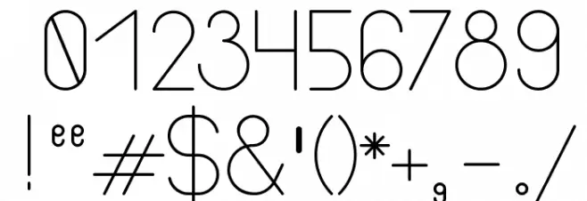 Thinfont-Thin Font OTHER CHARS