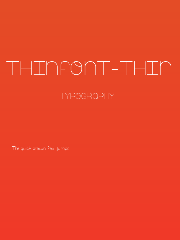 Thinfont-Thin Poster