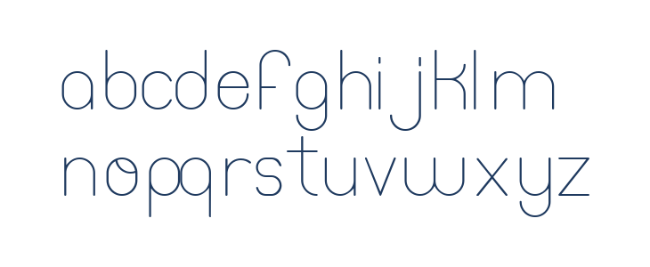 Thinfont-Thin Lowercase
