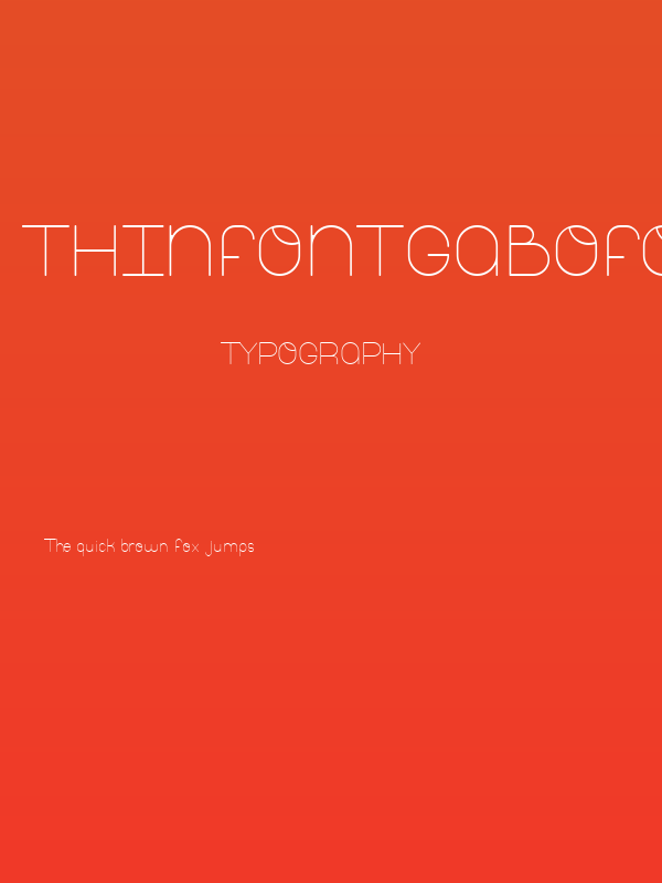 ThinfontGabofont Poster